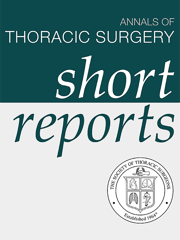 Go to journal home page - Annals of Thoracic Surgery Short Reports